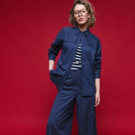 CAMISA LINAR Azul