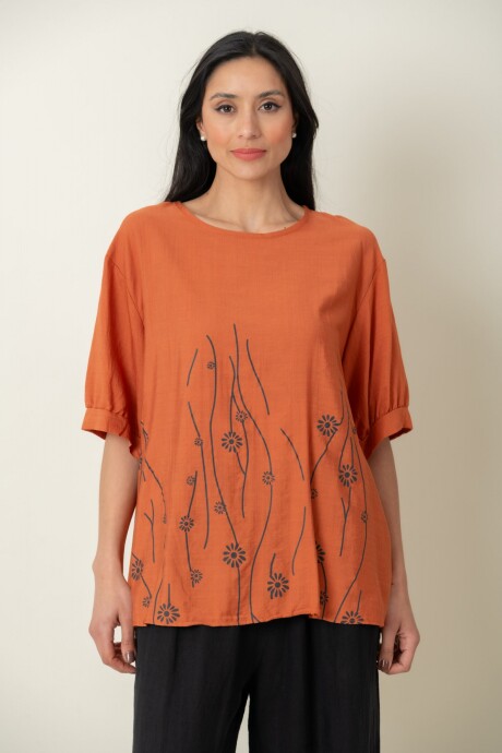 BLUSA BANKSIA Terracota