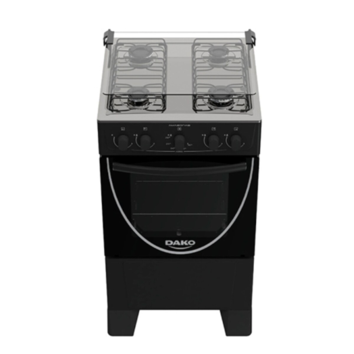 Cocina a Gas Dako Amazonas 4 Hornallas Negra Encendido Eléctrico 1064 