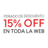 FERIADO DE DESCUENTO 15%OFF