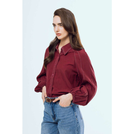 Camisa Nina Bordeaux
