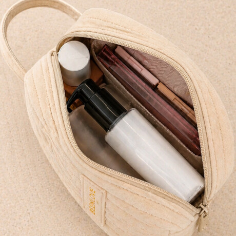 Neceser con asa Velvet BLove Beige