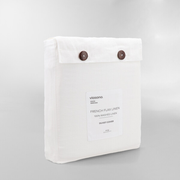 FUNDA DE DUVET FRENCH FLAX LINEN Blanco - KING