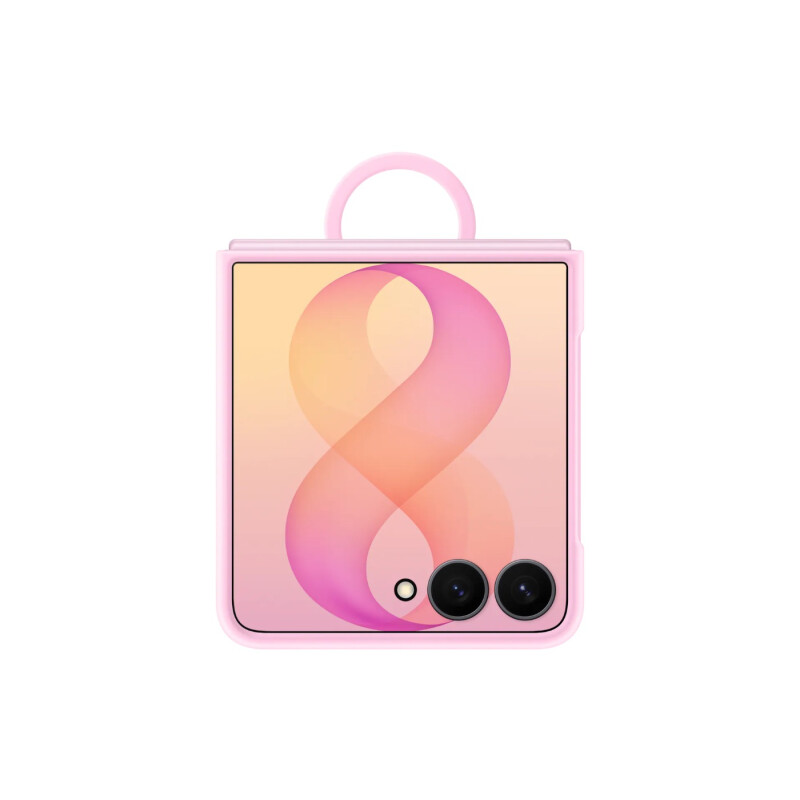 Galaxy Z Flip8 Ring Case Silicone Pink