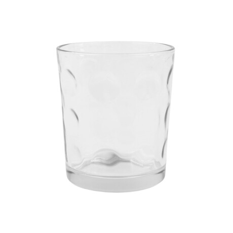 Set de 6 vasos de vidrio labrado circulos Set de 6 vasos de vidrio labrado circulos