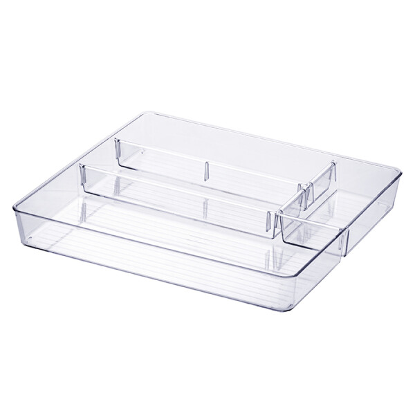 ORGANIZADOR DIAMOND CON DIVISORIAS 39X34X 5,5 CMS CRISTAL TRANSPARENTE