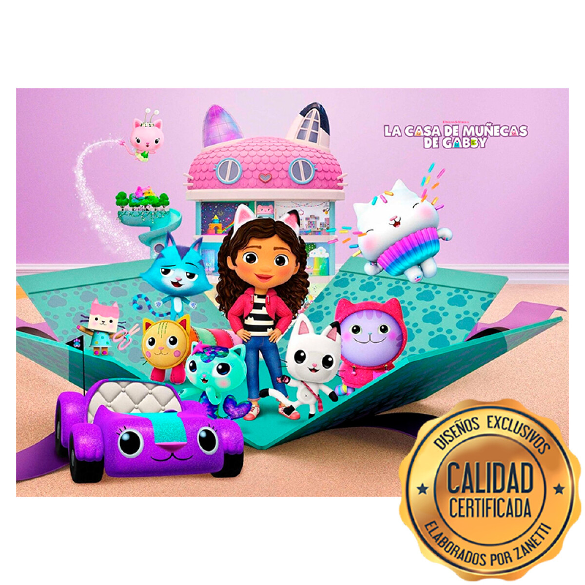 Lámina La Casa de Muñecas de Gabby - Cajita Rect. 