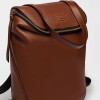 Mochila Soft En Cuero Graneado Tabaco