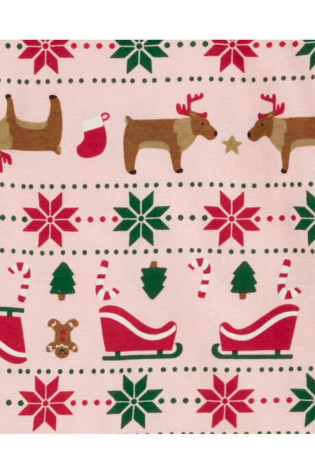 Pijama dos piezas de algodón diseño renos Sin color