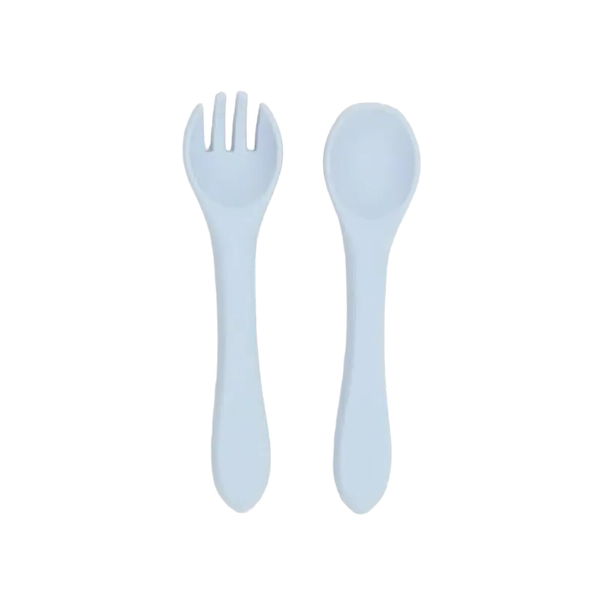 Set de dos cubiertos de silicona - Azul 