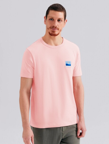 CAMISETA CON ESTAMPA ROSA