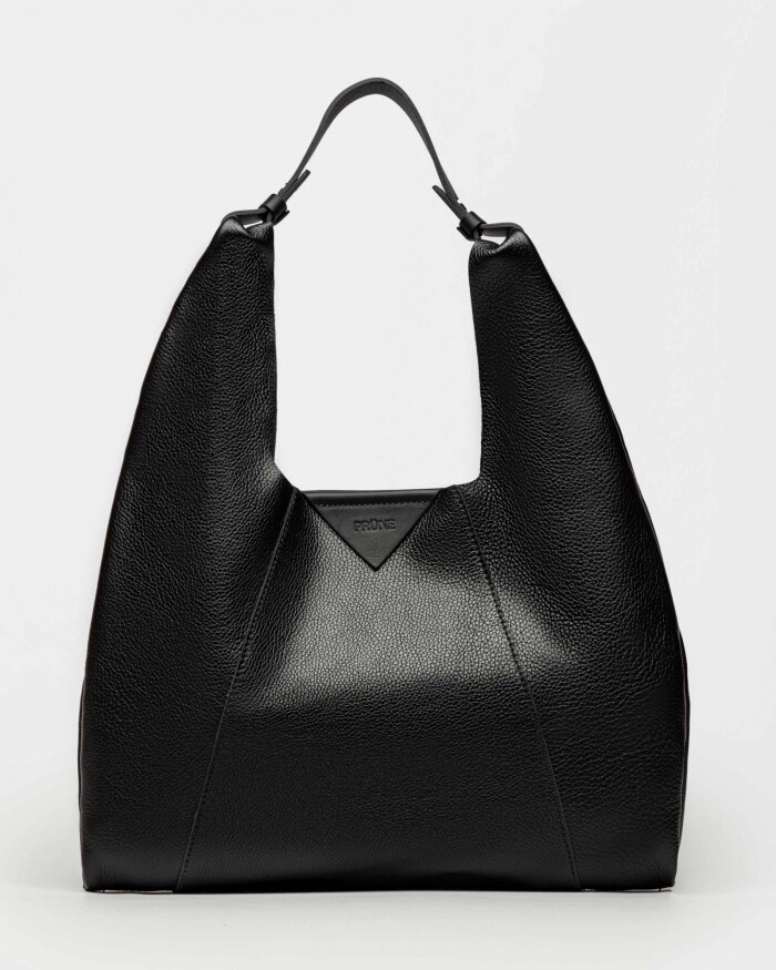 Cartera al hombro The Shopping en cuero graneado Negro