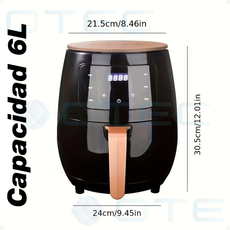 Freidora De Aire Air Fryer 6L Lcd Digital 2400w 80-200°C Freidora De Aire Air Fryer 6L Lcd Digital 2400w 80-200°C