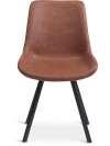 Silla de comedor HYGUM giratoria polipiel cognac/negro Silla de comedor HYGUM giratoria polipiel cognac/negro