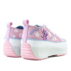 DISNEY Casual plataform canvas Rosado