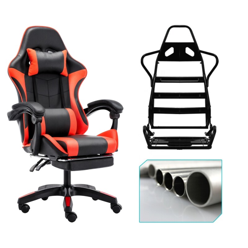Silla gamer giratoria NEGRO Y ROJO