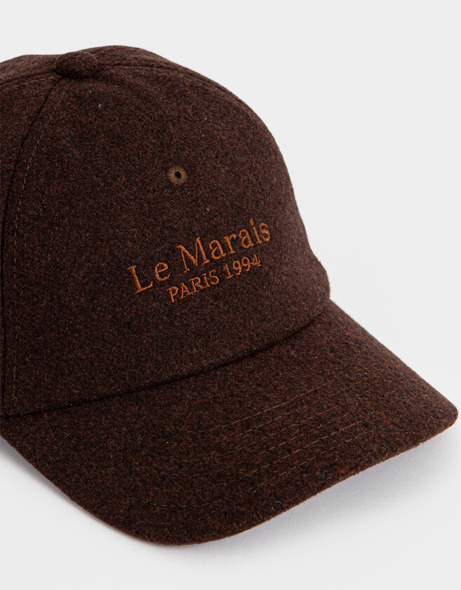 Caps Denim Gorra Bordada Marrón - Marron Oscuro