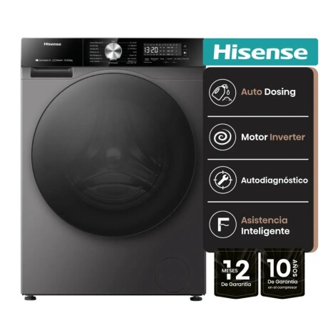 LAVASECARROPAS HISENSE 12 KG / 8 KG CARGA FRONTAL WIFI INVERTER CONTROL APP V01