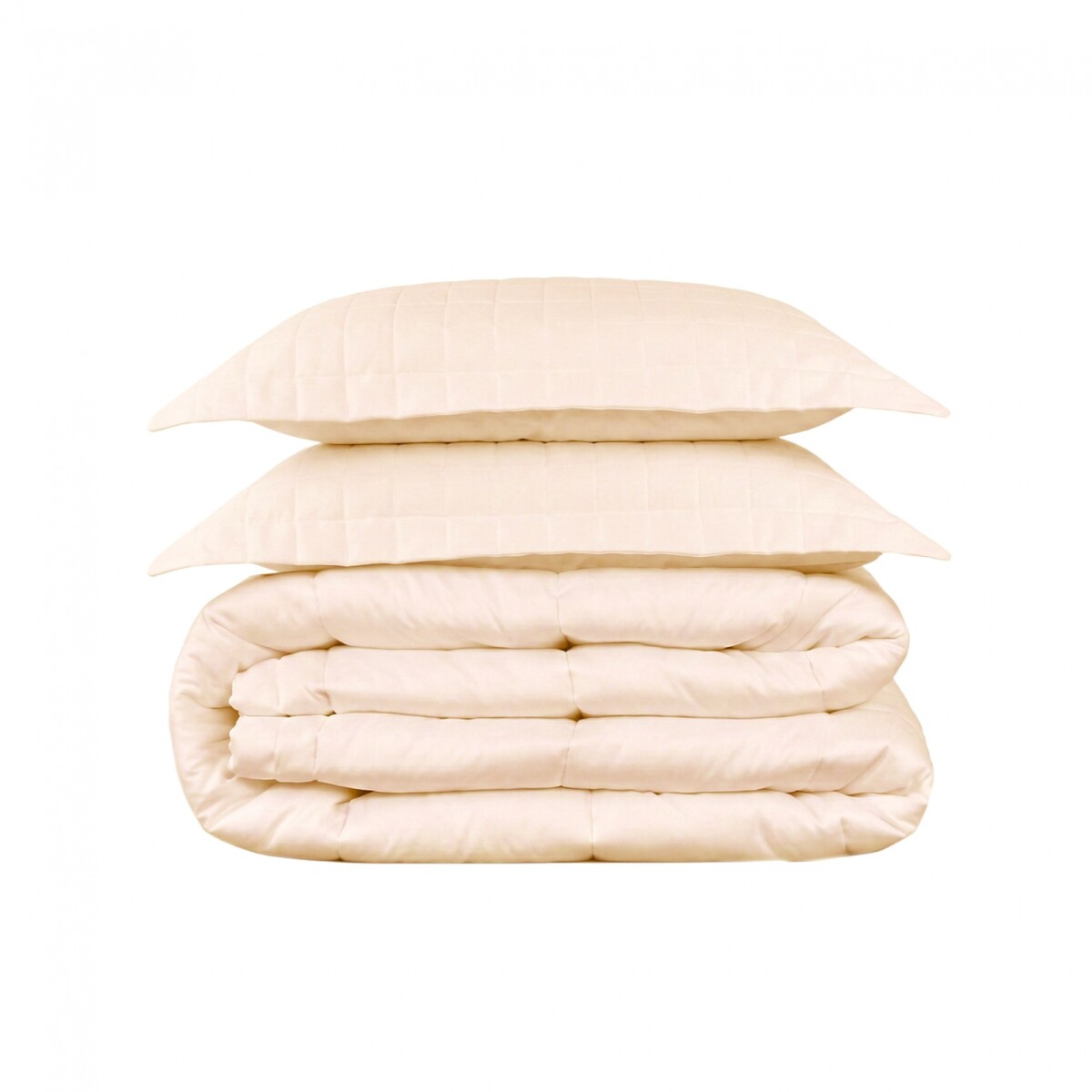 Acolchado mas Fundas Queen - Finezza 400 hilos - Beige 