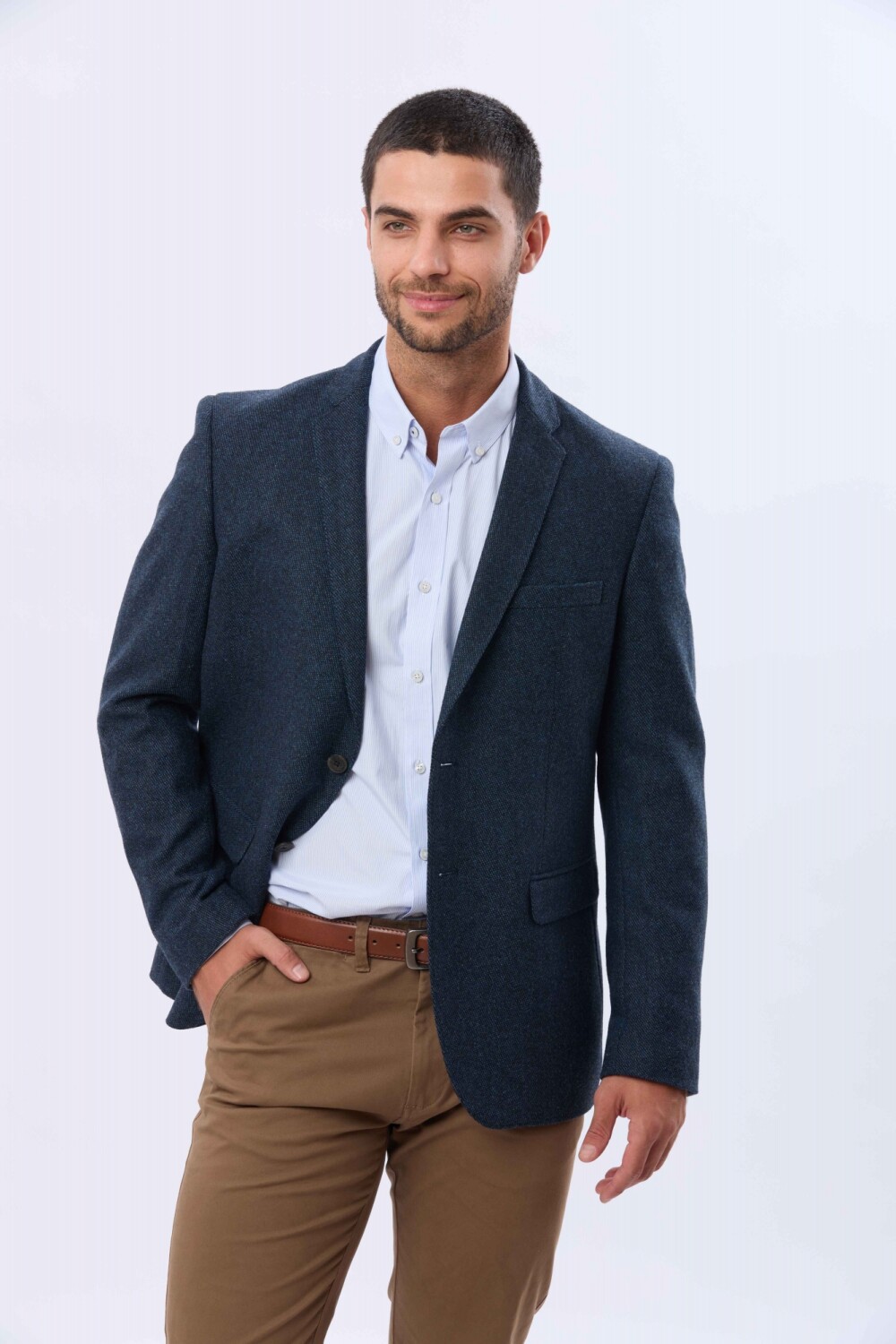 SACO SPORT DE LANA Piedra