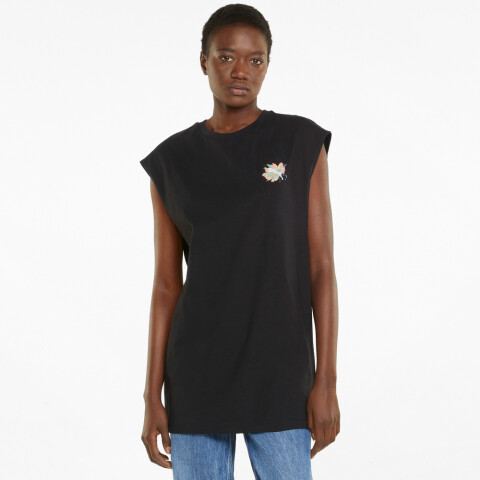 HF Sleeveless Oversized Tee - Mujer Black
