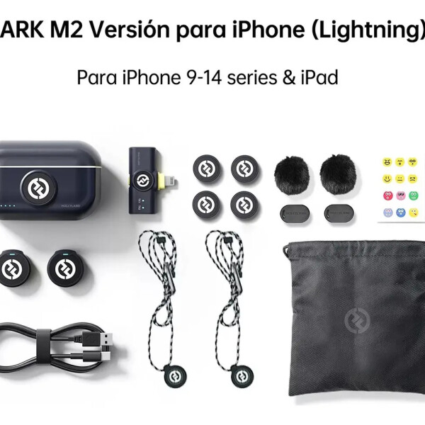 Micrófono Hollyland Lark M2 Duo Lightning MICROFONO HOLLYLAND LARK M2 DUO LIGHTNIN
