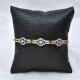 Pulsera Antigua En Oro 18K, Brillantes, Diamantes Y Esmeraldas Pulsera Antigua En Oro 18K, Brillantes, Diamantes Y Esmeraldas