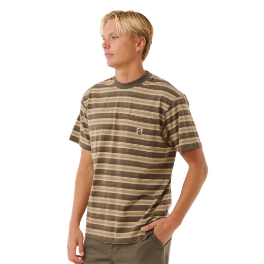 Remera Rip Curl Search Stripe Tee - Marron Remera Rip Curl Search Stripe Tee - Marron