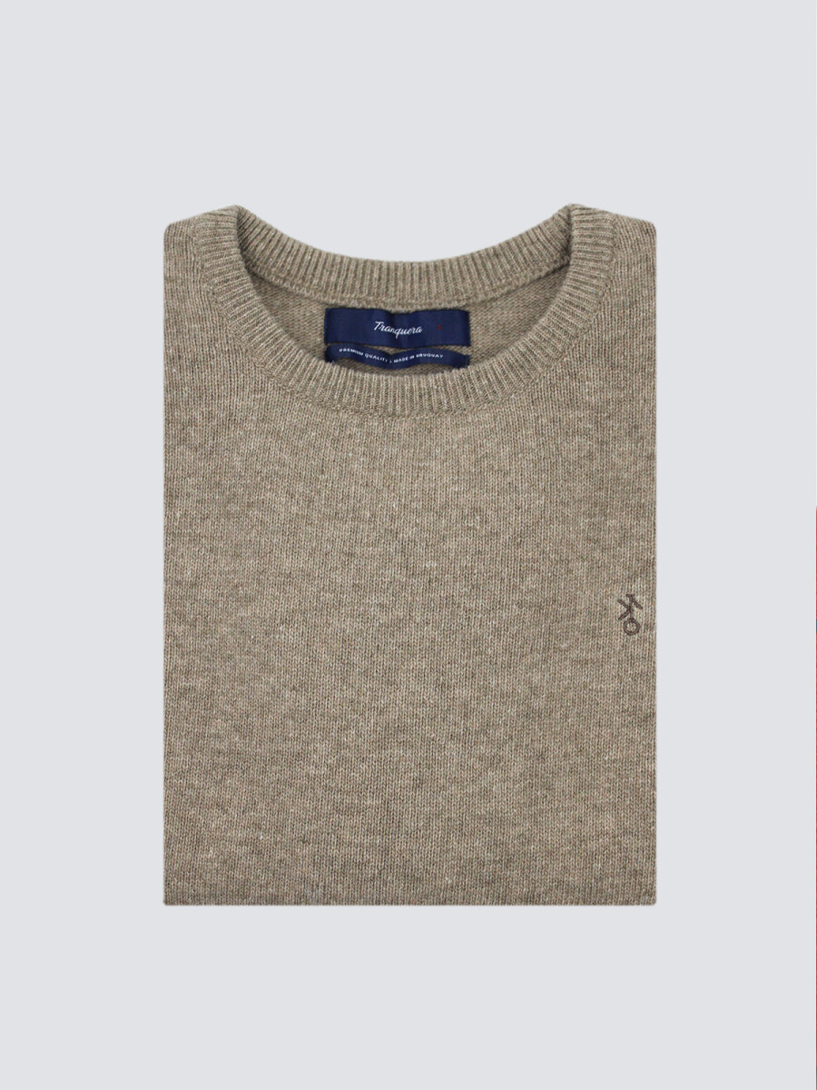 Buzo Cuello Base de Lana - Beige 
