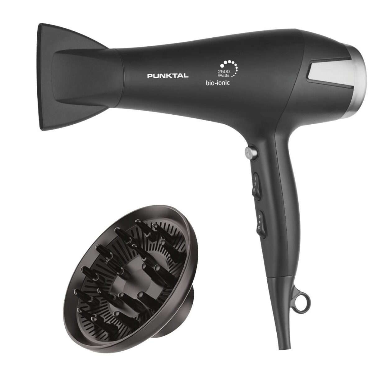 Pk_2500 Secador De Cabello Negro 2500w Ionico Pro Ion Punktal 