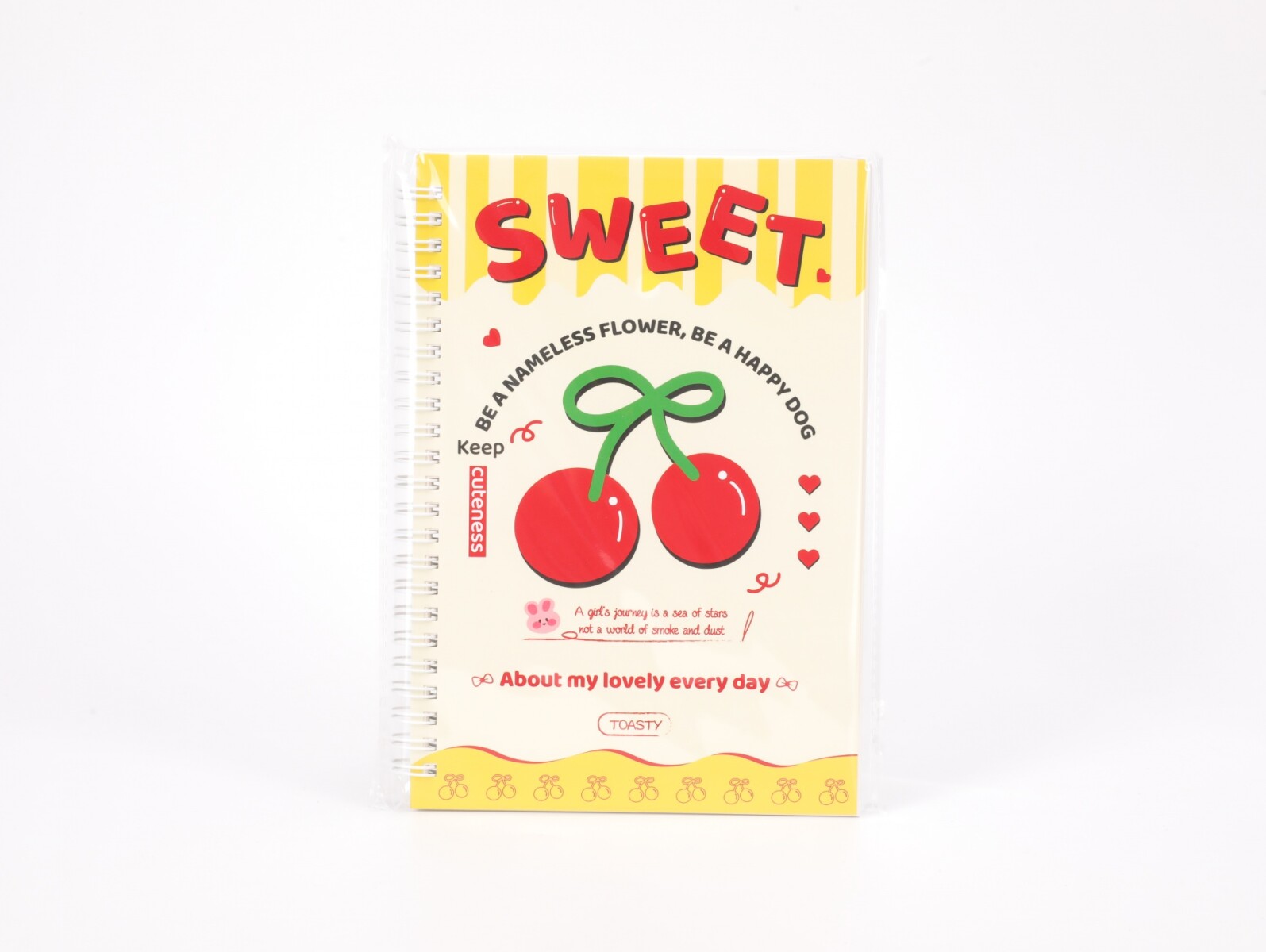 CUADERNO A5 CON ESPIRAL (CEREZA) 