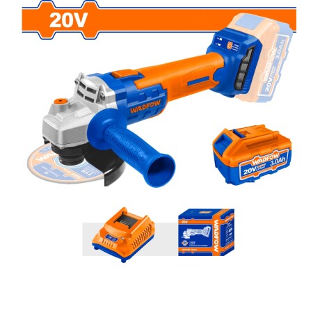 Amoladora Wadfow WLAPM21 Con Cargador Y Batería 20V Ub 001