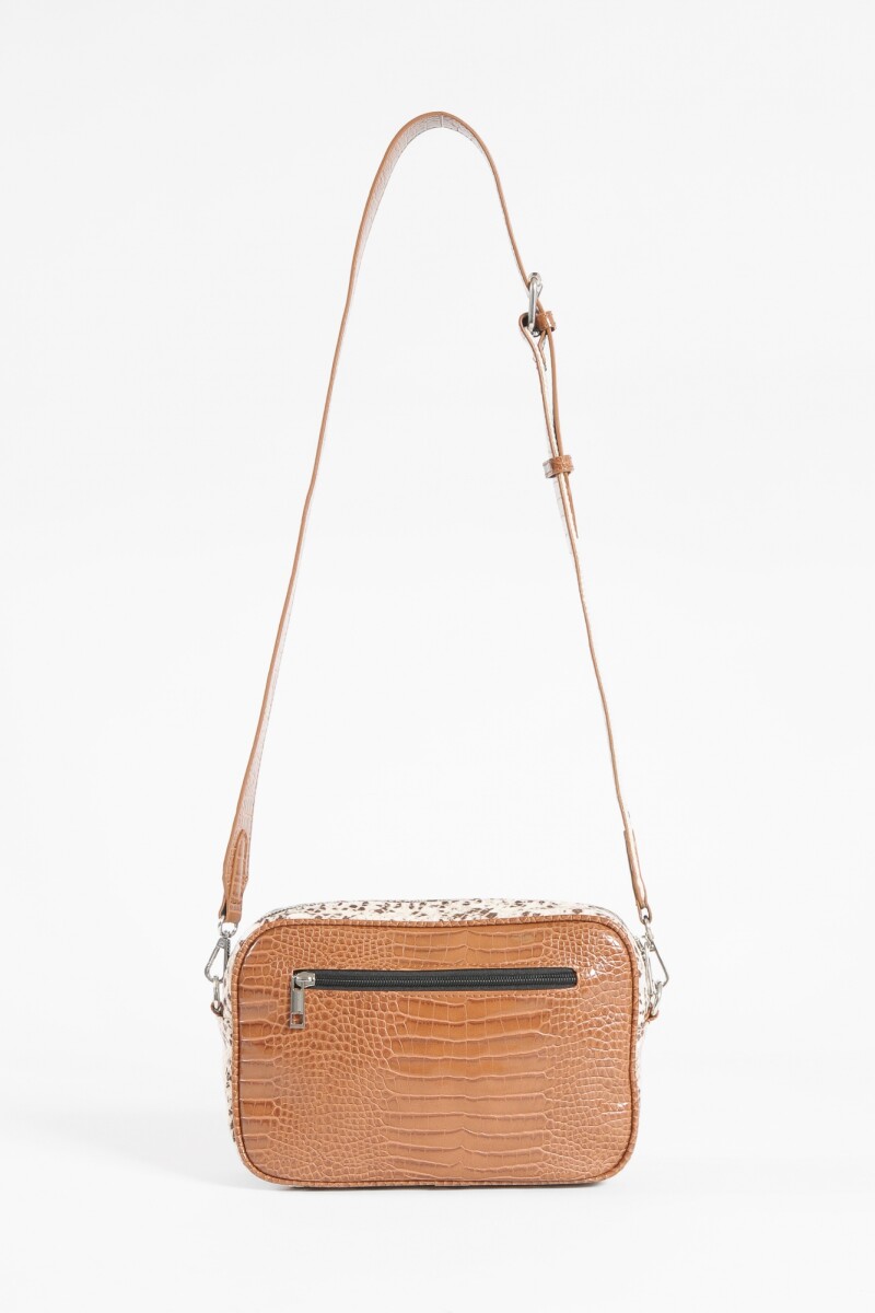 Bandolera croco marrón