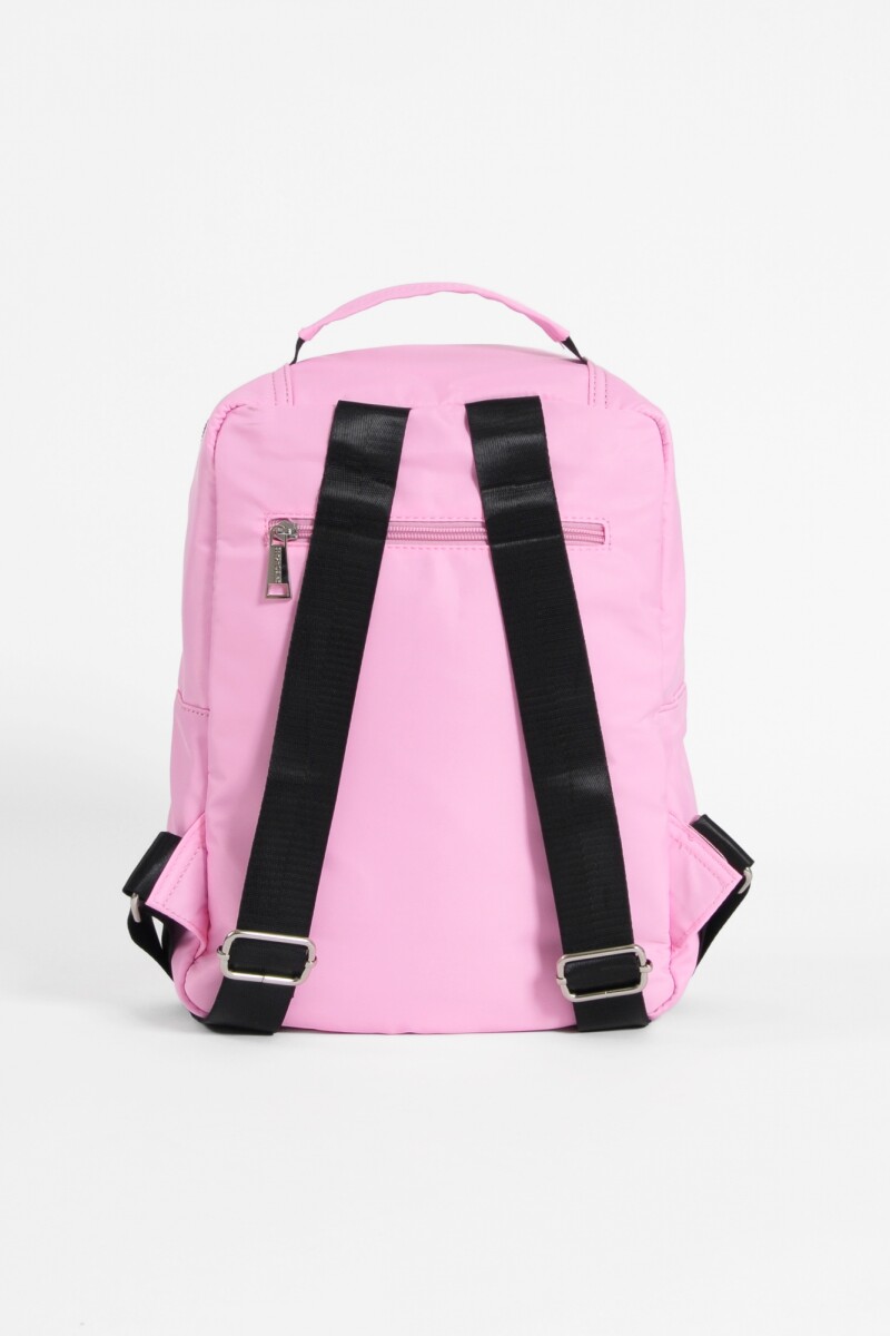 Mochila con bolsillo rosado