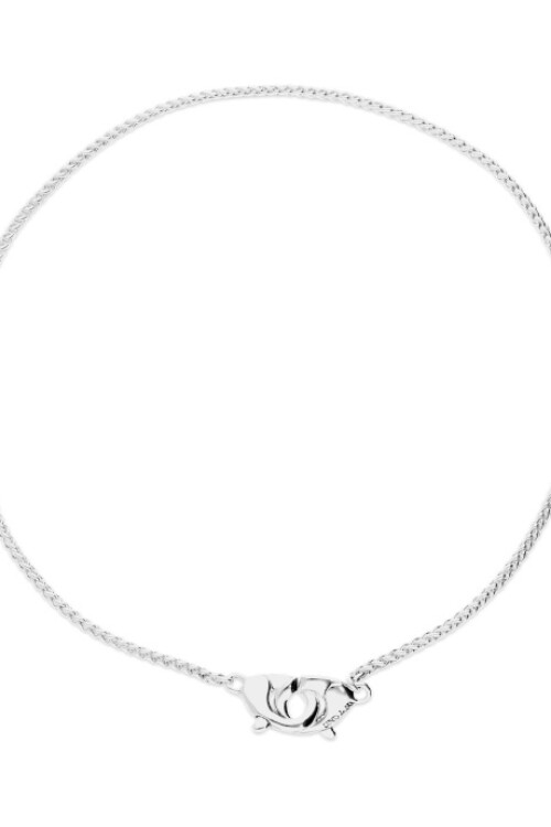 COLLAR BAÑADO EN PLATA CON DETALLE DE MOSQUETÓN ENTRELAZADO Colgante