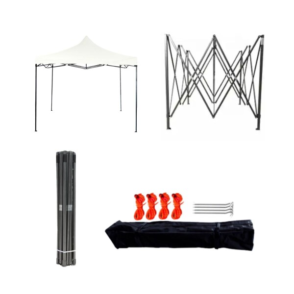 Gazebo Plegable 3x3 M Auto armable Toldo Playa Jardin Carpa Tela 600d IMBACK Color Blanco Gazebo Plegable 3x3 M Auto armable Toldo Playa Jardin Carpa Tela 600d IMBACK Color Blanco