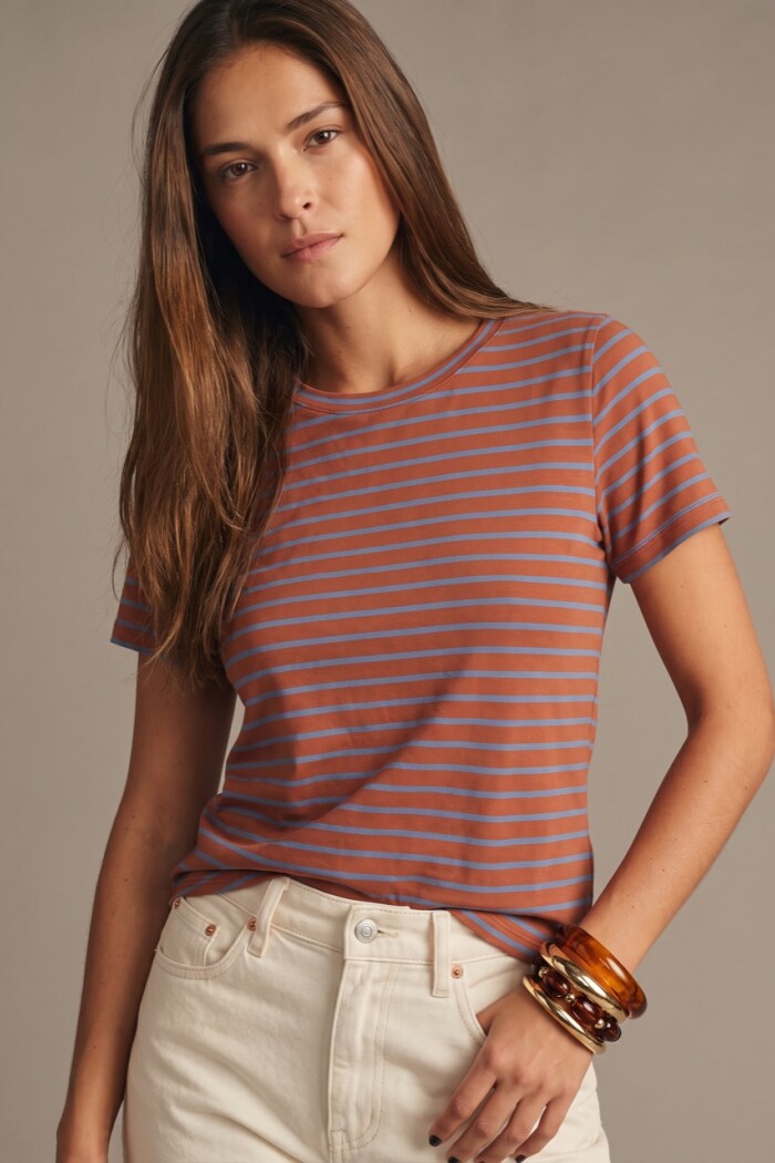 Remera Rayada Ladrillo