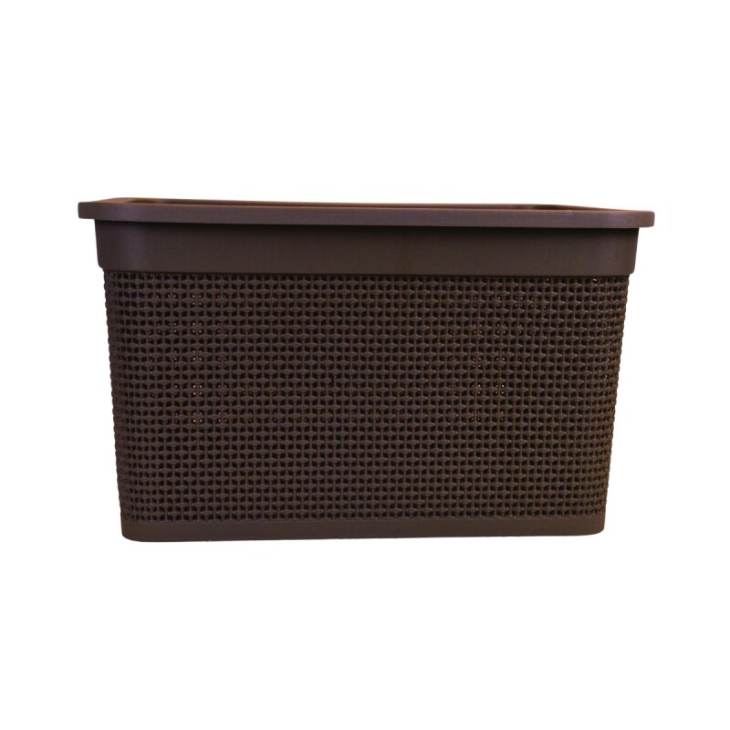 Set x2 Caja simil ratán 40 lts TABACO