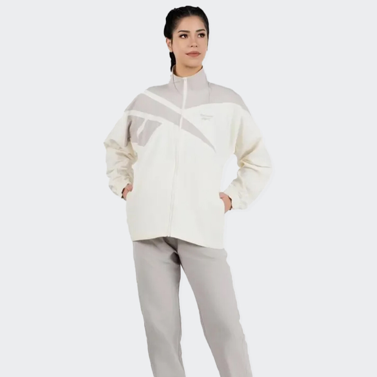 Campera Reebok Open Hem Vector - Beige 