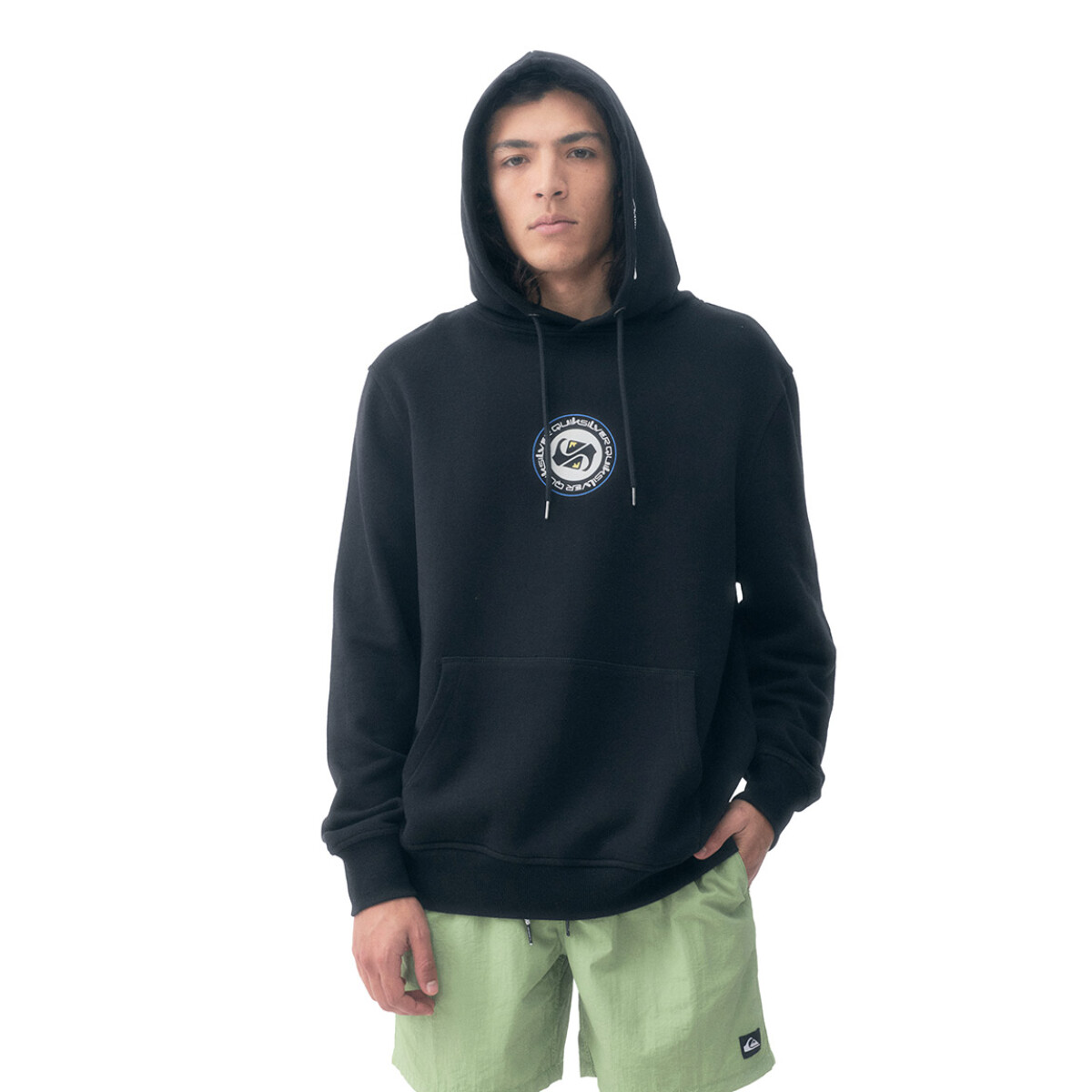 Quiksilver Buzo Con Capucha Circle Back Hombre - Negro - Negro 
