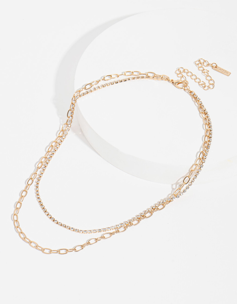 Collar Layer Con Strass 