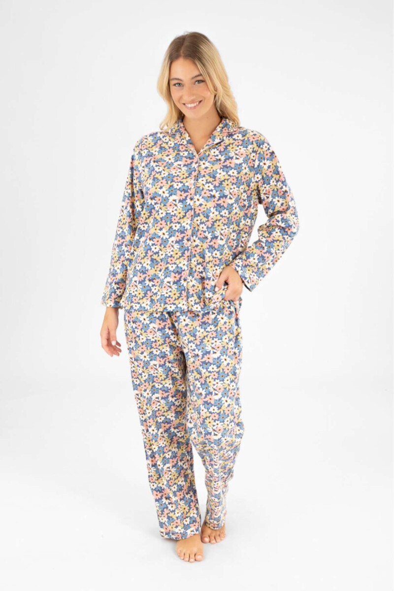 Pijama poppy flannel - Marfil 
