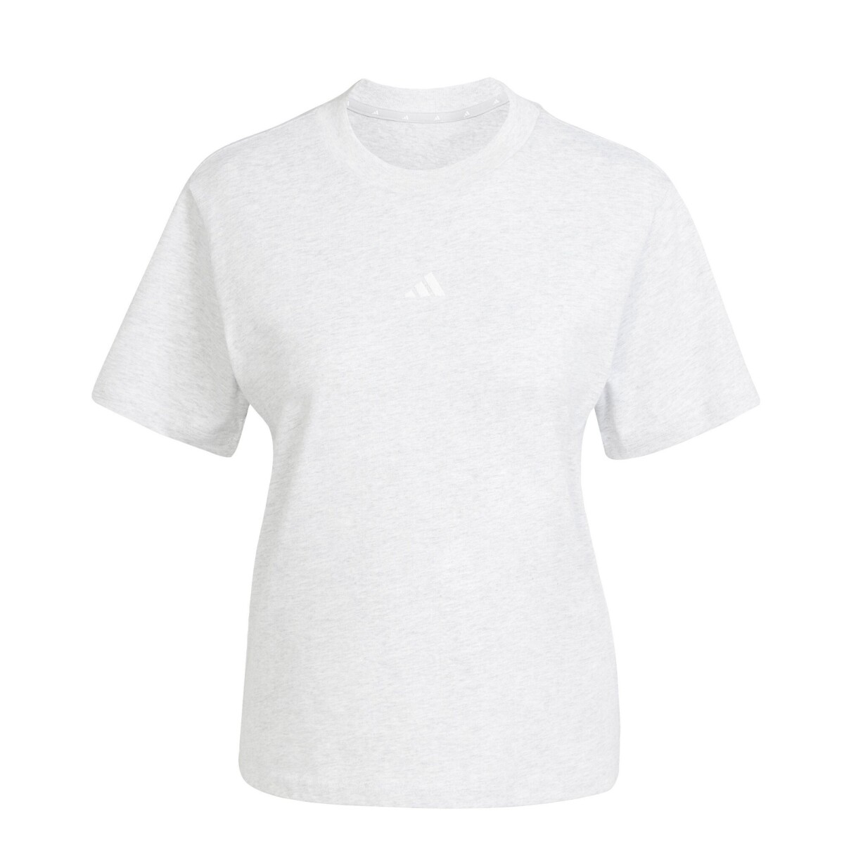 Remera de Mujer Adidas Essentials Logo Pequeño - Gris Claro 