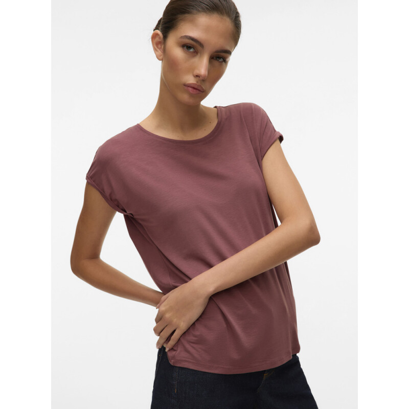 VMAVA PLAIN SS TOP GA JRS NOOS Rose Brown