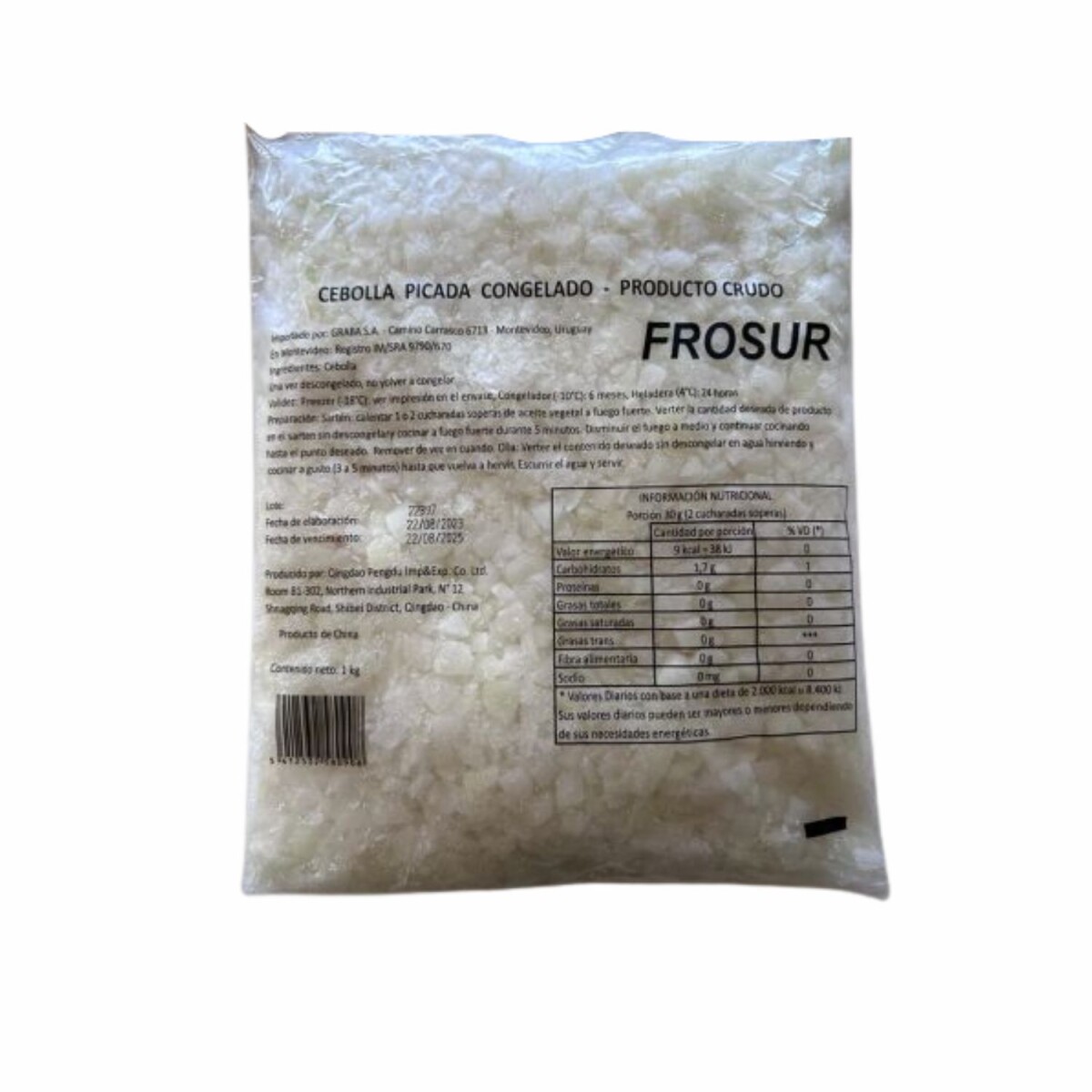 Cebolla Picada Frosur - 2,5 Kg. 