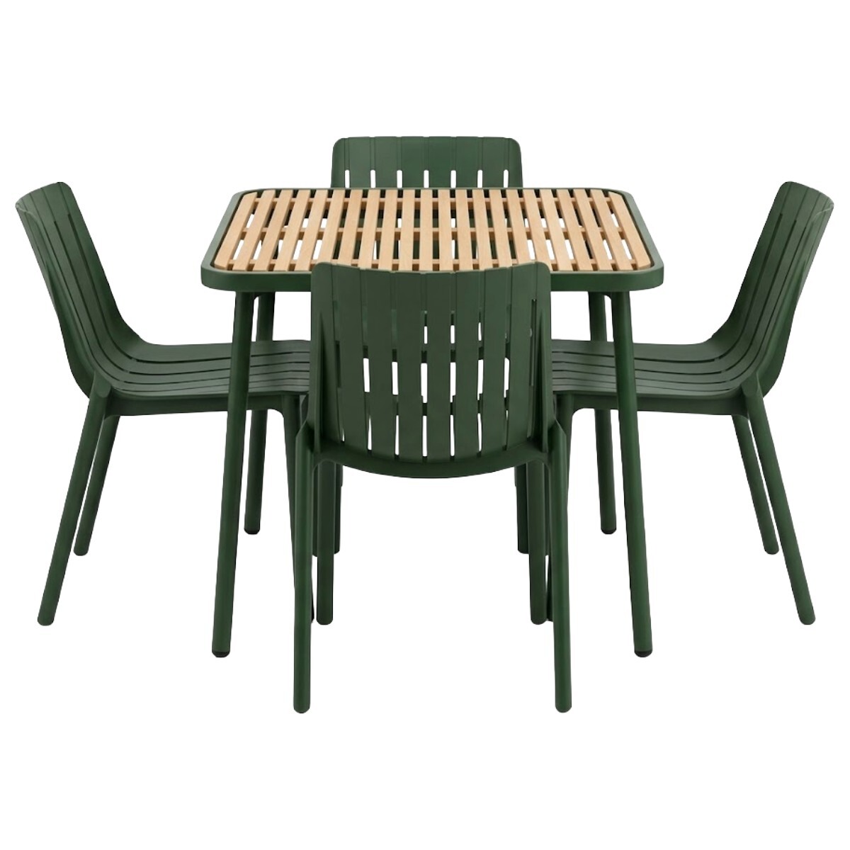 JGO MESA PLAST VERDE P/JARDIN 5PZAS 