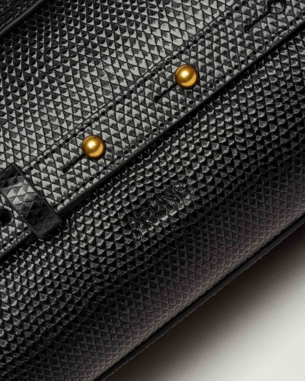 Bandolera Elise Snake Bitono Negro