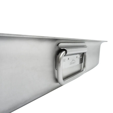 Asadera con Asas Rectangular de Acero Inoxidable 60 x 45 x 8 cm Asadera con Asas Rectangular de Acero Inoxidable 60 x 45 x 8 cm