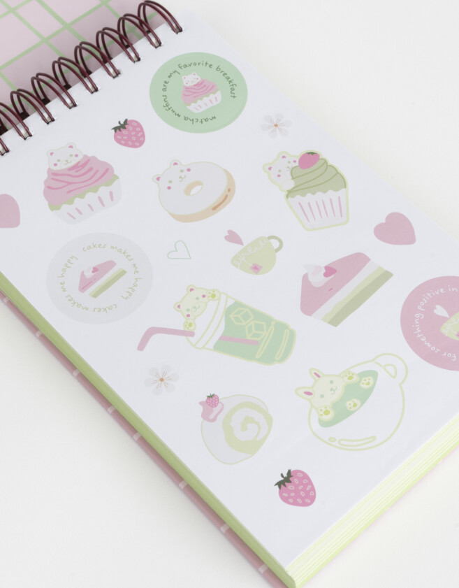 Anotadores Cuadernos y Memos Foodie Memo Anotador "matcha Girly" - Fucsia Claro