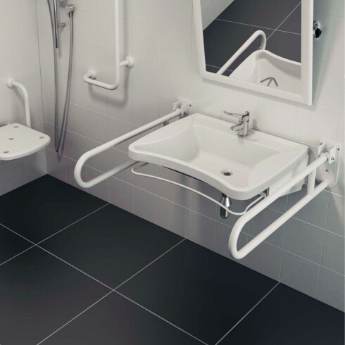 AGARRADERA SOPORTE REBATIBLE LOZA ESPACIO BLANCO 80 CM 000